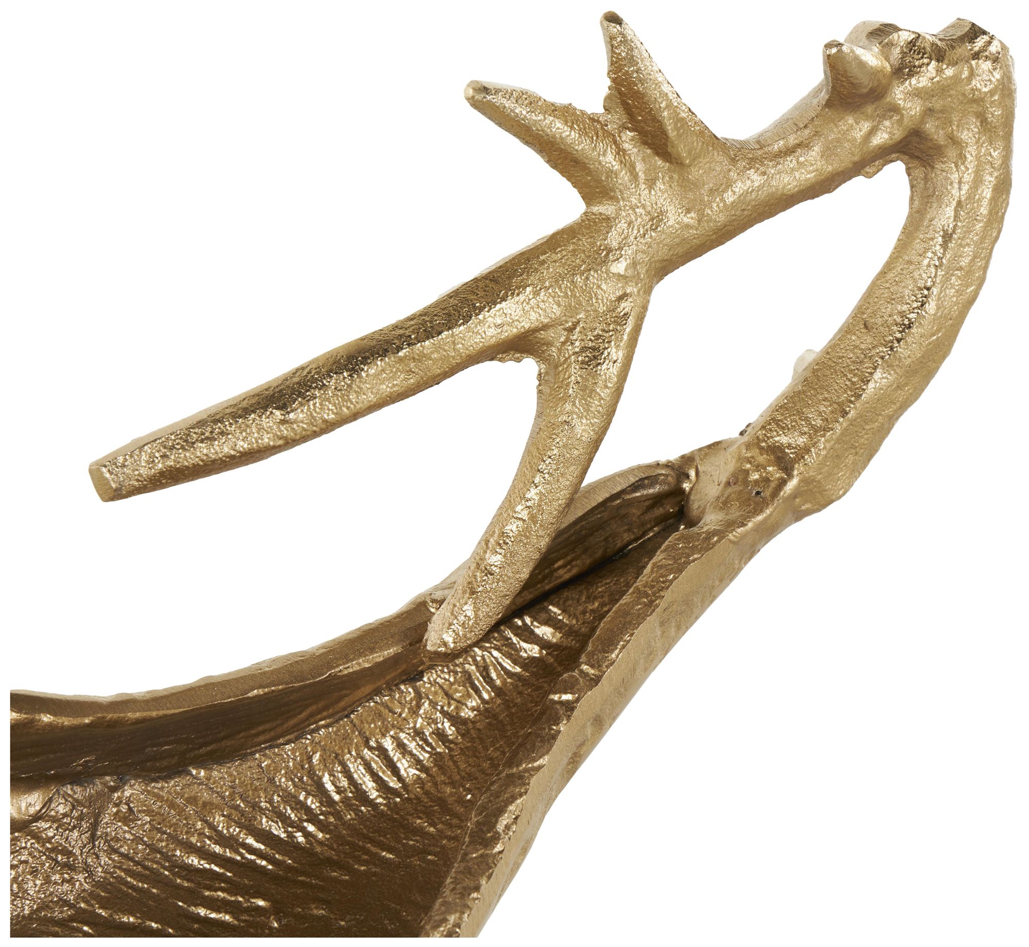 Image 4 Gold Aluminum Metal Glam Decorative Bowl, 27" x 9" x 8" more views