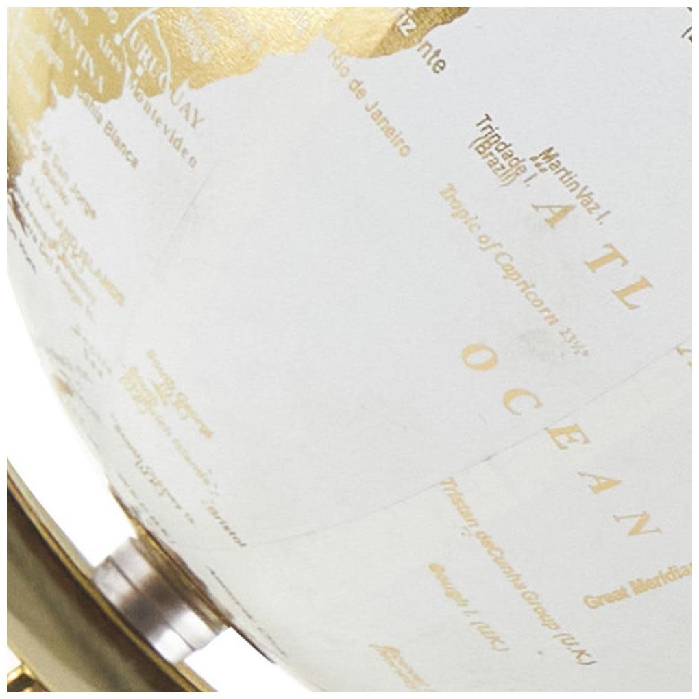Gold Aluminum Metal Glam Globe, 14" x 7" x 15"