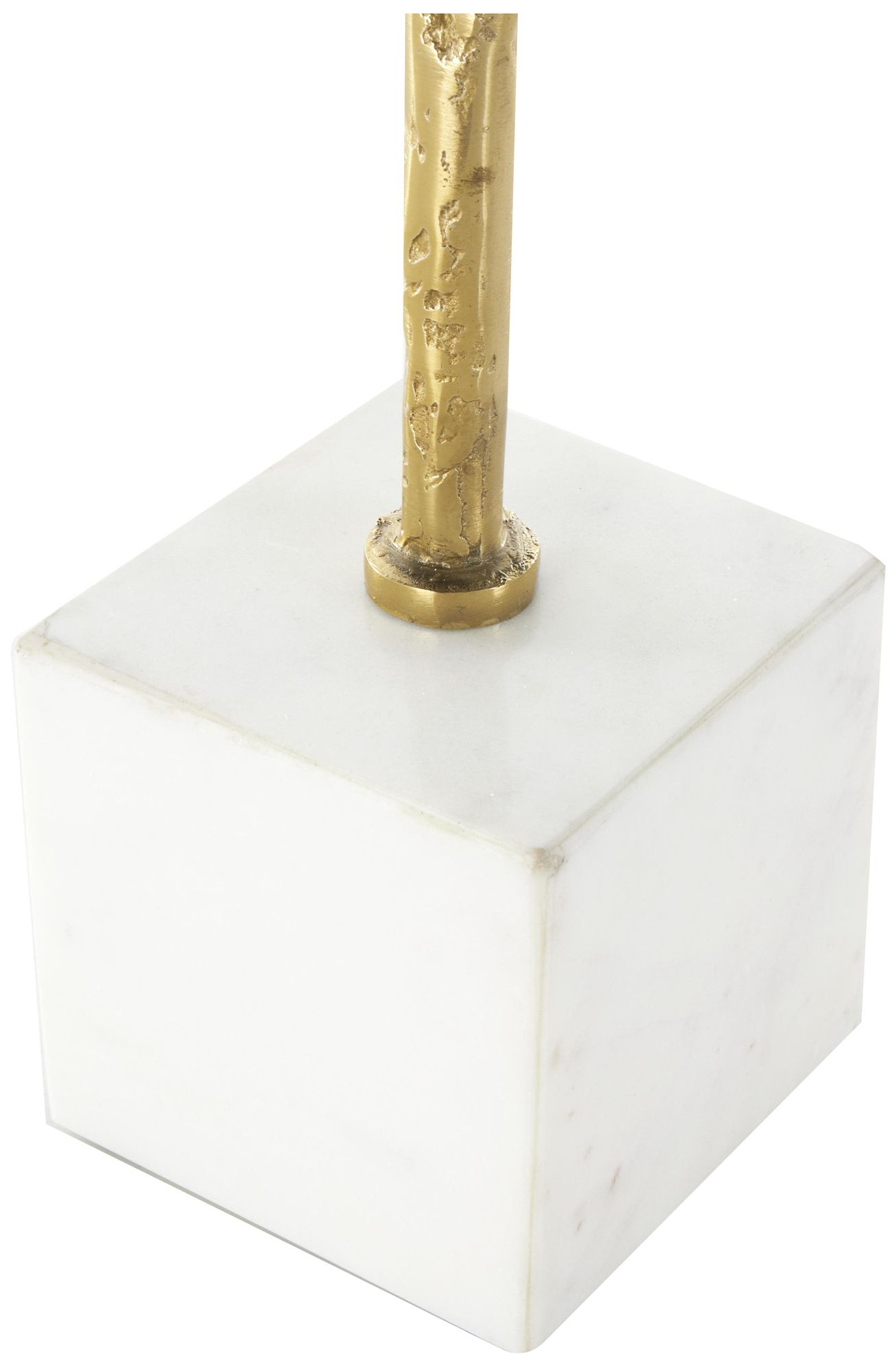 Image 4 Gold Aluminum Metal Glam Sculpture, 7" x 4" x 35" more views