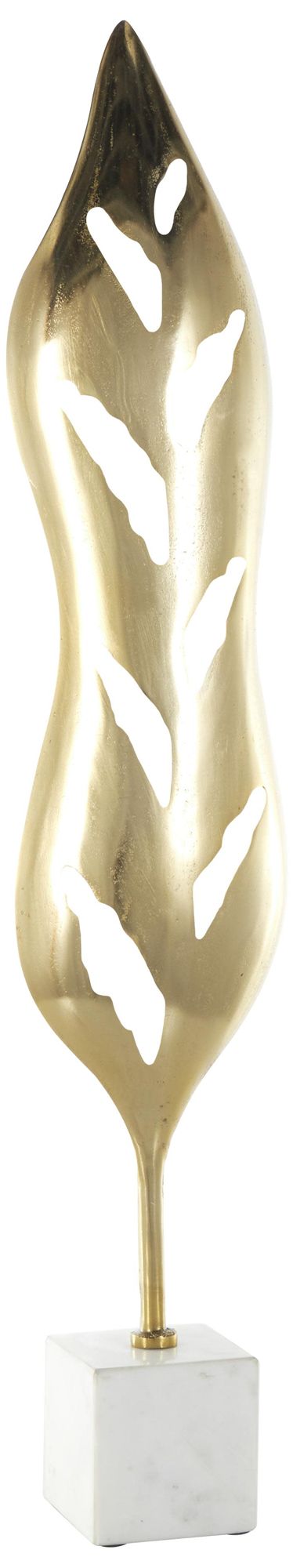 Image 5 Gold Aluminum Metal Glam Sculpture, 7" x 4" x 35" more views