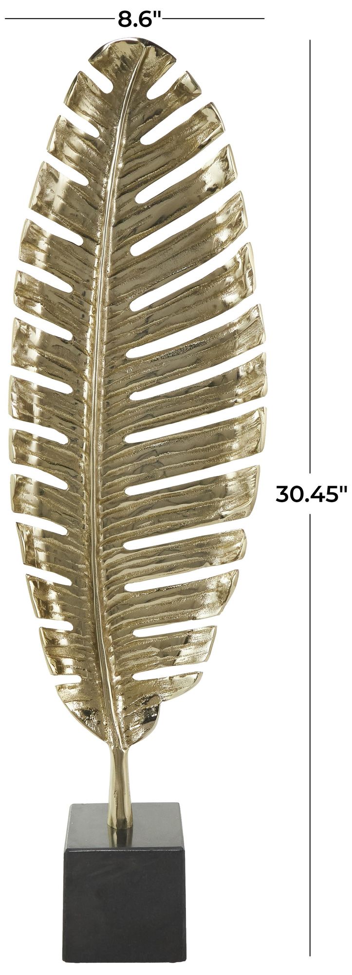 Image 7 Gold Aluminum Metal Glam Sculpture, 9" x 4" x 30" more views