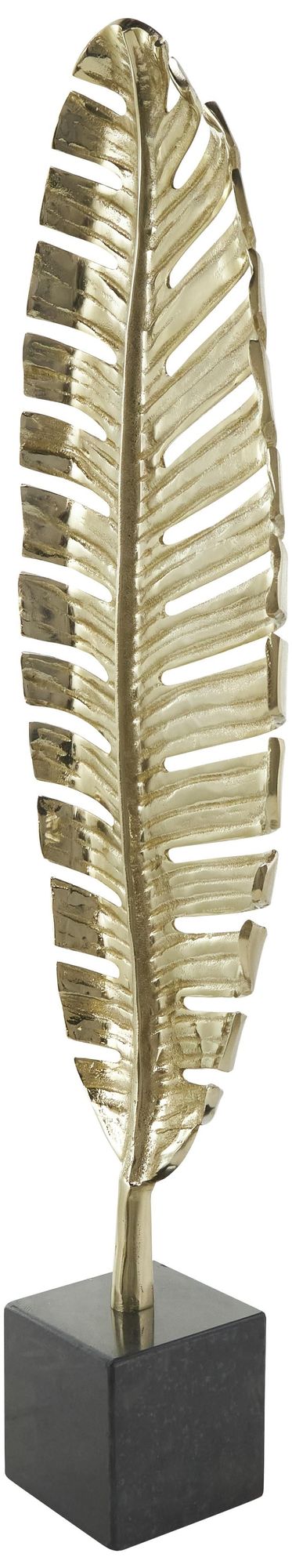 Gold Aluminum Metal Glam Sculpture, 9" x 4" x 30"