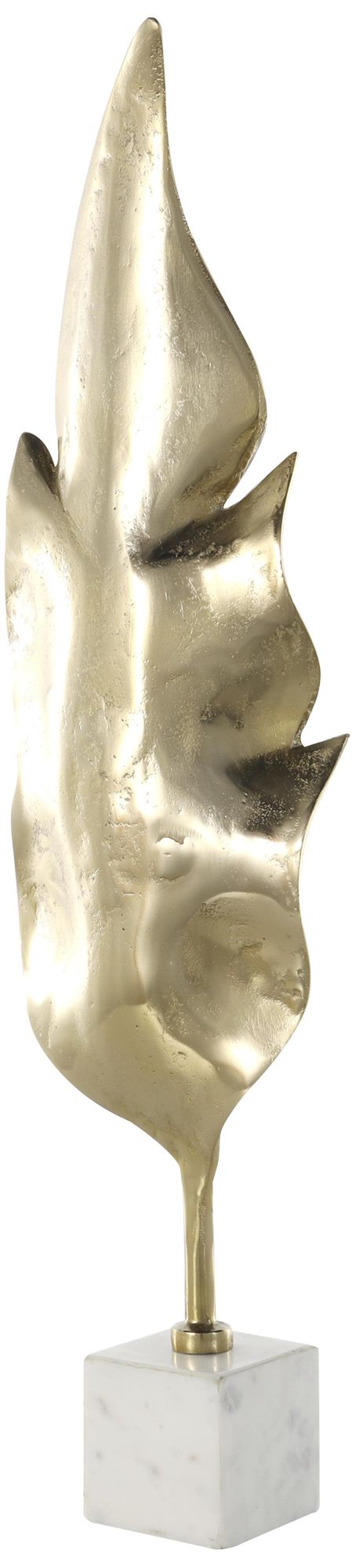 Image 5 Gold Aluminum Metal Glam Sculpture, 9" x 4" x 31" more views