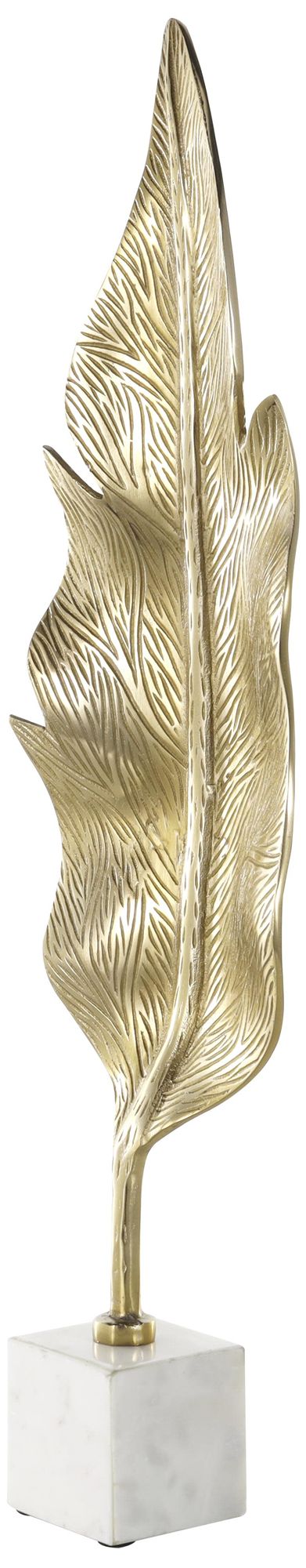 Image 6 Gold Aluminum Metal Glam Sculpture, 9" x 4" x 31" more views