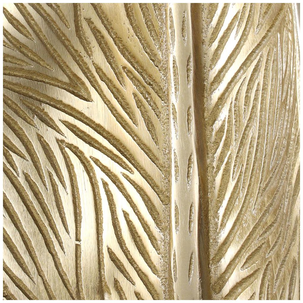 Gold Aluminum Metal Glam Sculpture, 9" x 4" x 31"