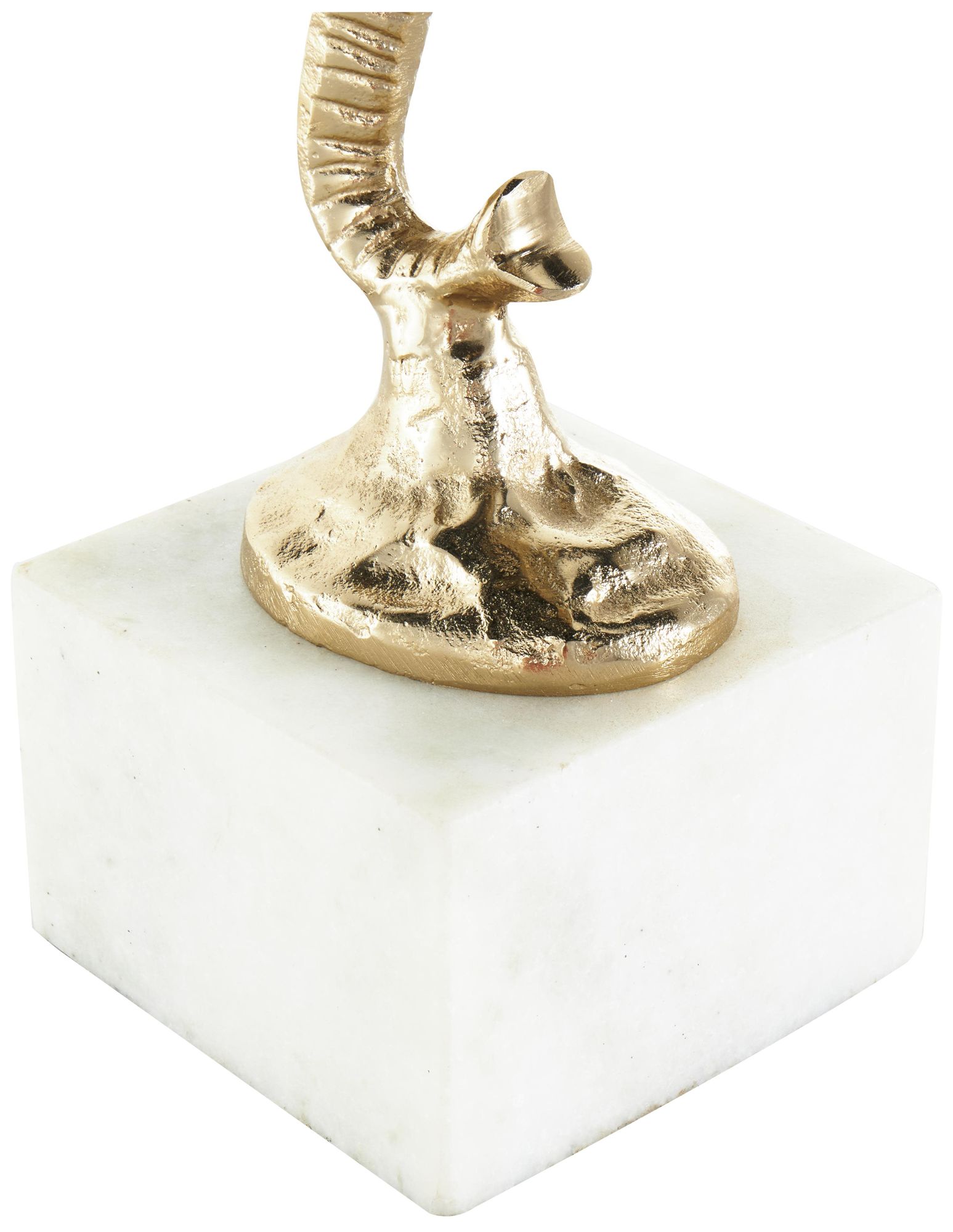 Image 3 Gold Aluminum Metal Glam Sculpture, 9" x 9" x 27" more views