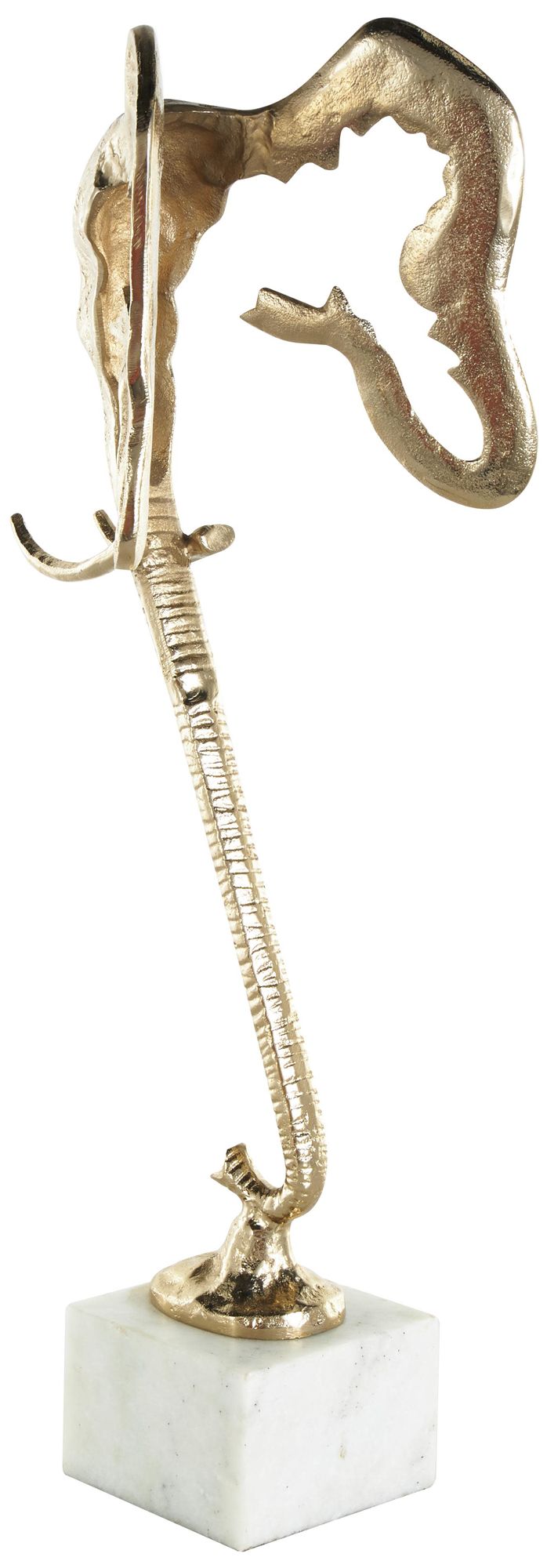 Image 5 Gold Aluminum Metal Glam Sculpture, 9" x 9" x 27" more views