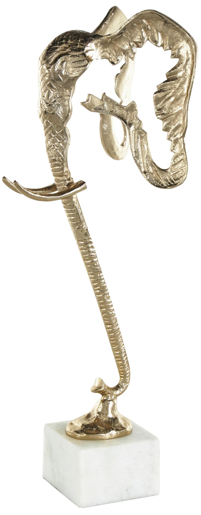 Image 6 Gold Aluminum Metal Glam Sculpture, 9" x 9" x 27" more views