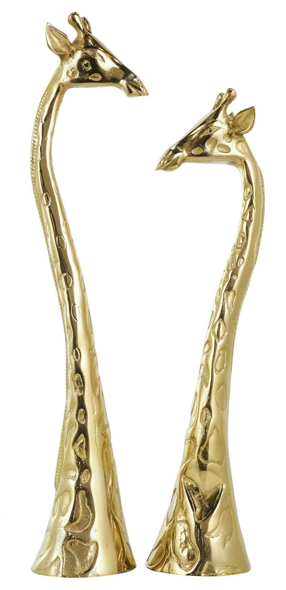 Image 2 Gold Aluminum Metal Glam Sculpture, S/2 28", 24"H