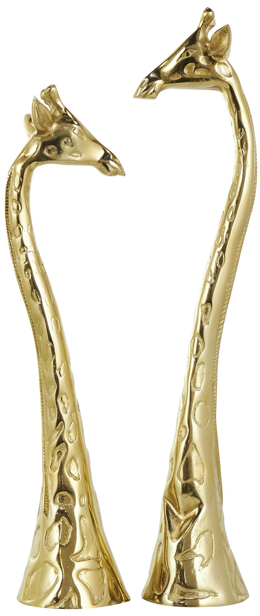 Image 5 Gold Aluminum Metal Glam Sculpture, S/2 28", 24"H more views