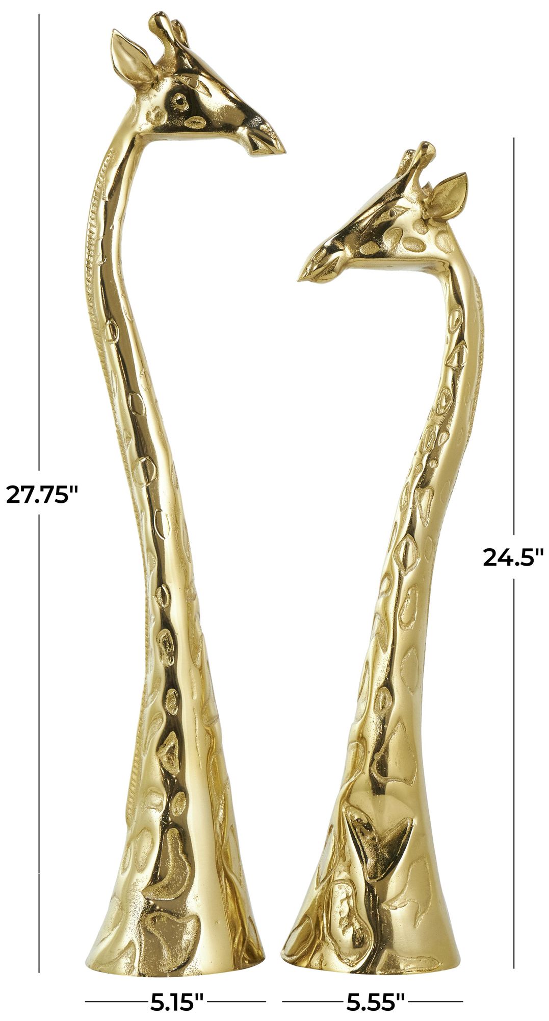 Image 7 Gold Aluminum Metal Glam Sculpture, S/2 28", 24"H more views