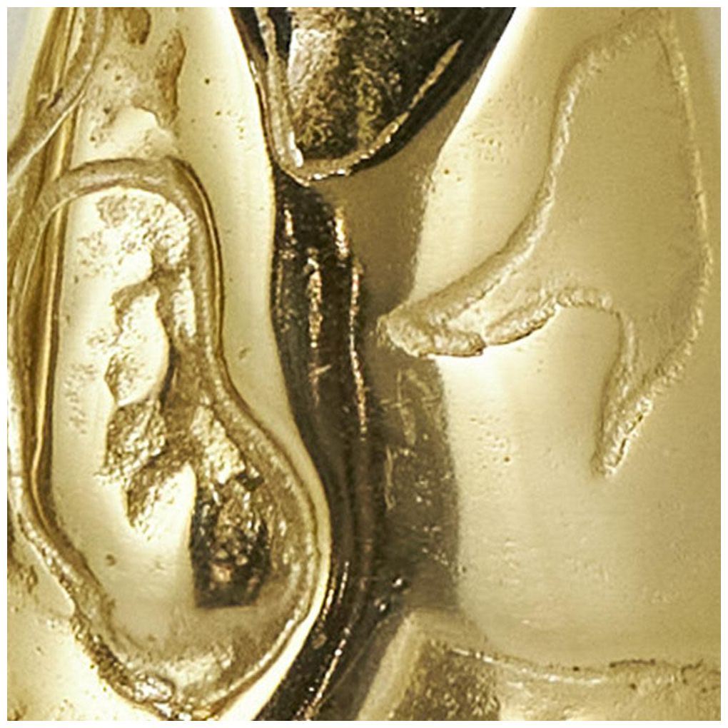 Gold Aluminum Metal Glam Sculpture, S/2 28", 24"H