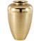 Gold Aluminum Metal Glam Vase, 12" x 12" x 18"
