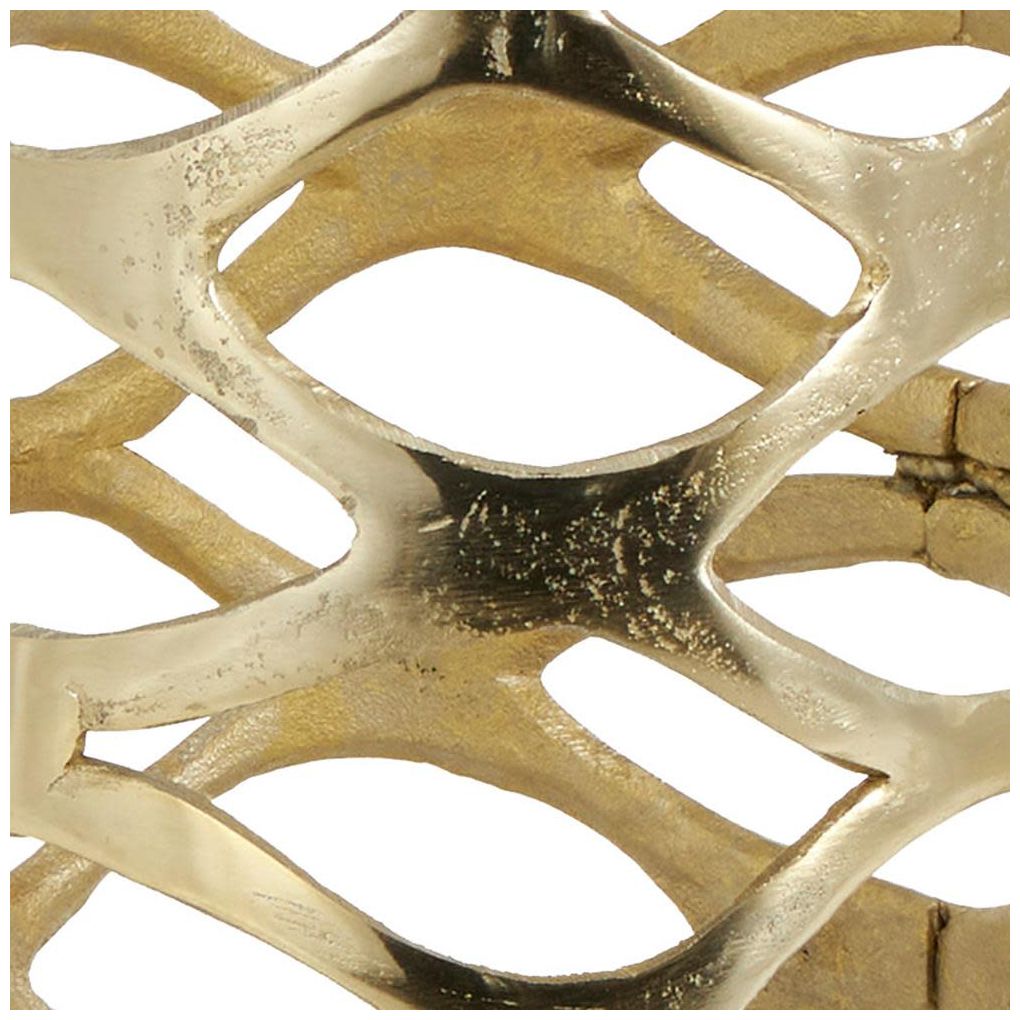 Gold Aluminum Metal Glam Vase, 9" x 9" x 33"