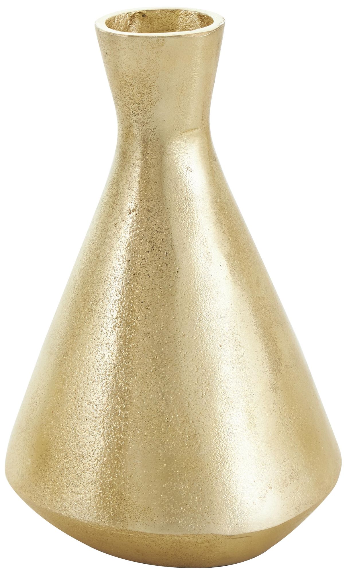 Gold Aluminum Metal Glam Vase, S/3 5"W, 8"H