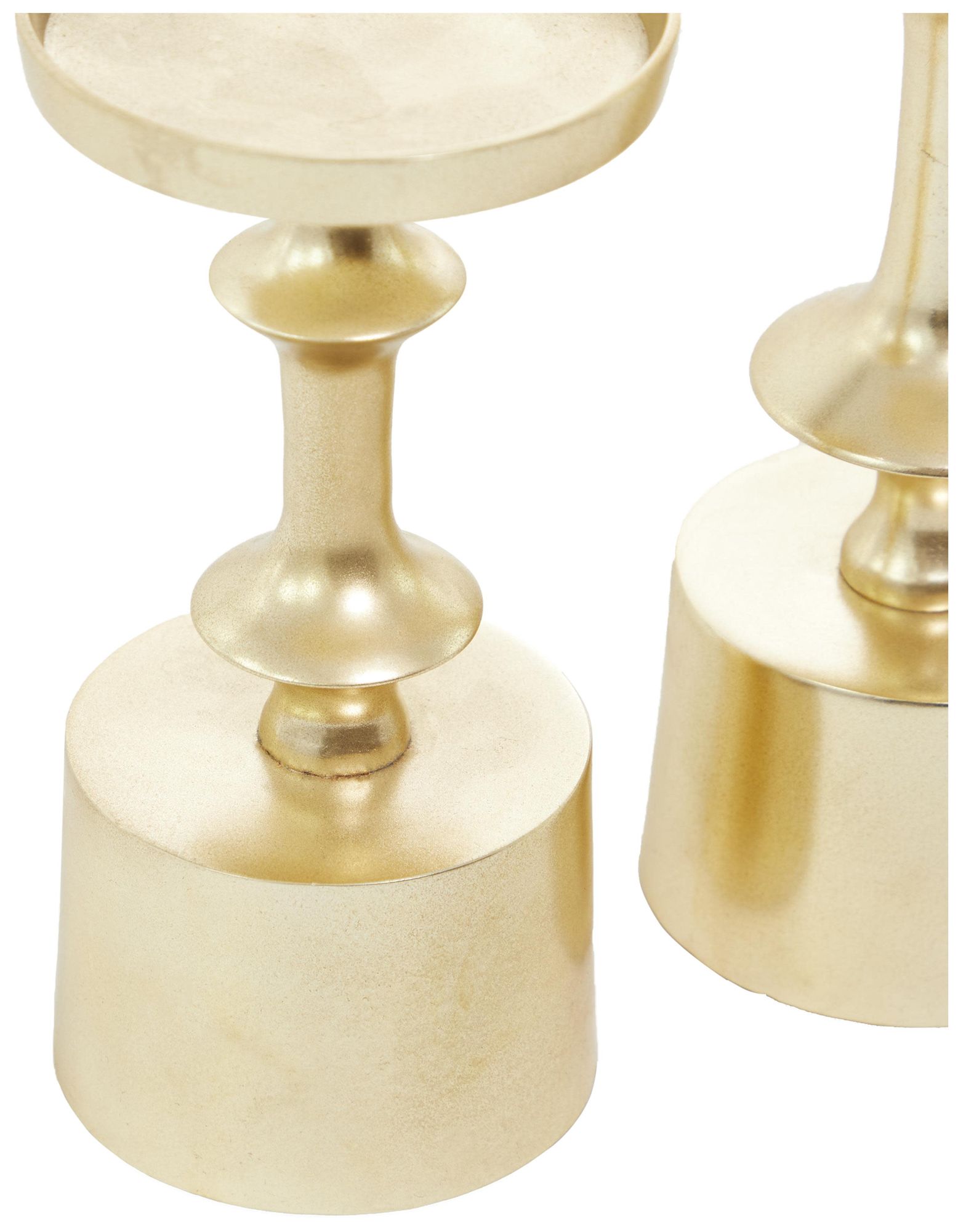 Image 3 Gold Aluminum Metal Modern Candle Holder more views