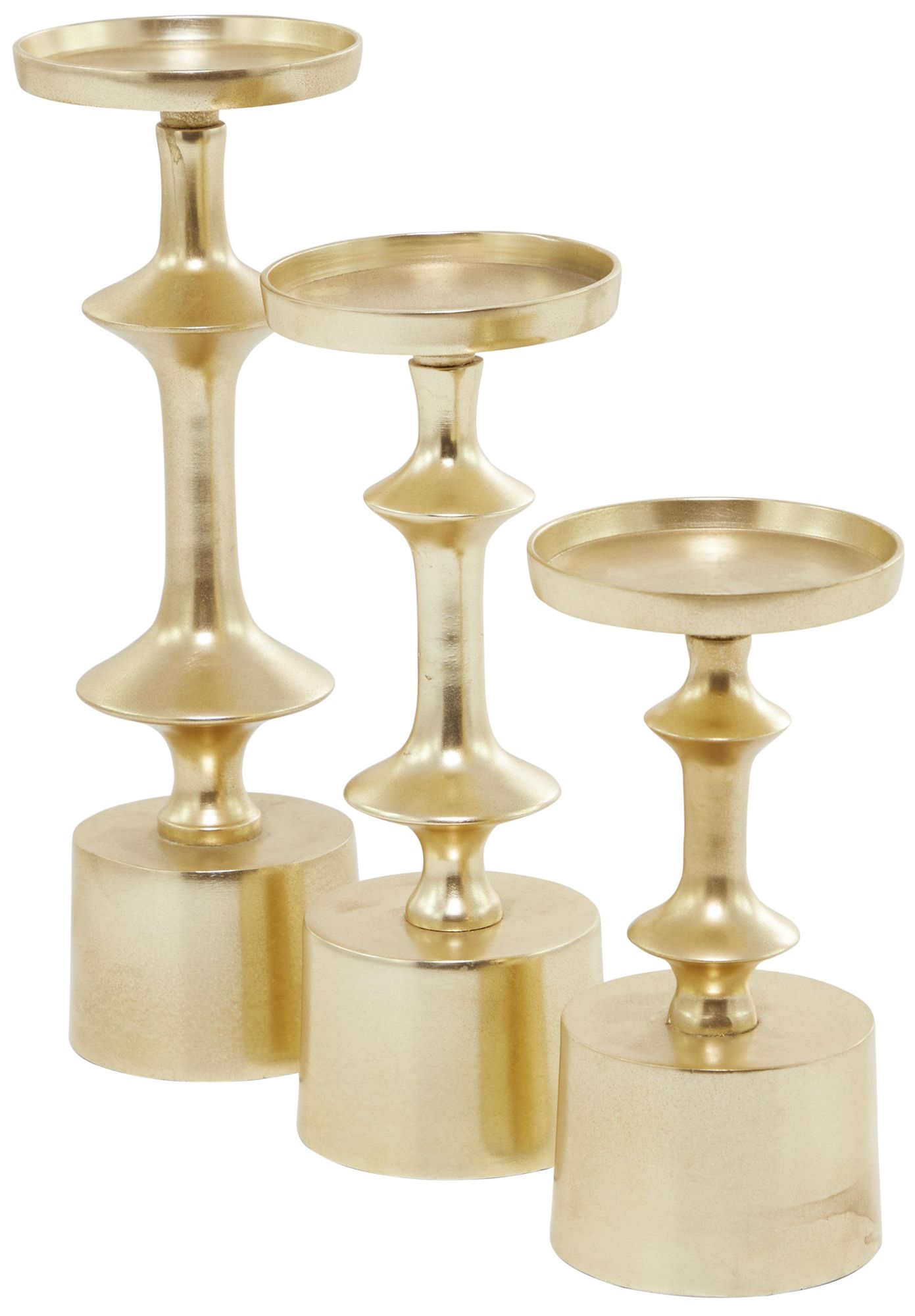 Image 5 Gold Aluminum Metal Modern Candle Holder more views