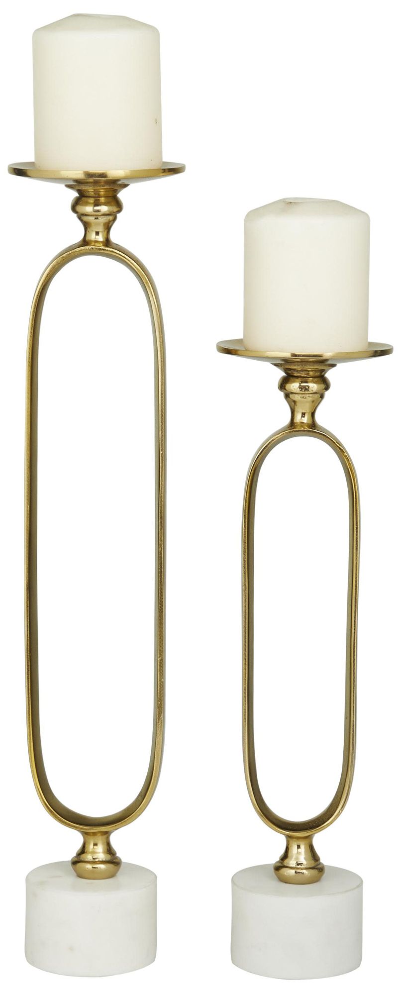 Image 2 Gold Aluminum Metal Modern Candle Holder