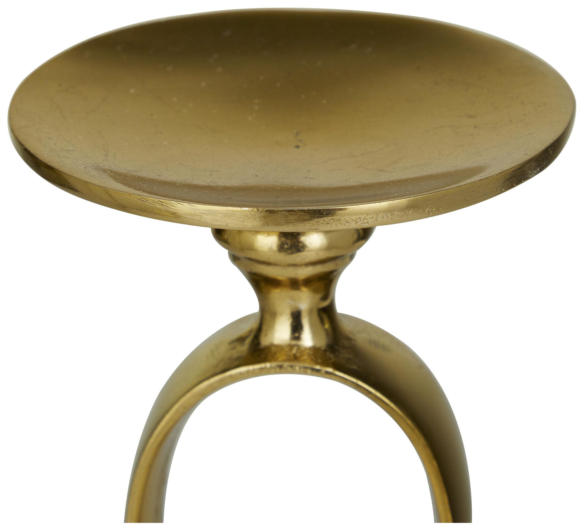 Image 3 Gold Aluminum Metal Modern Candle Holder more views