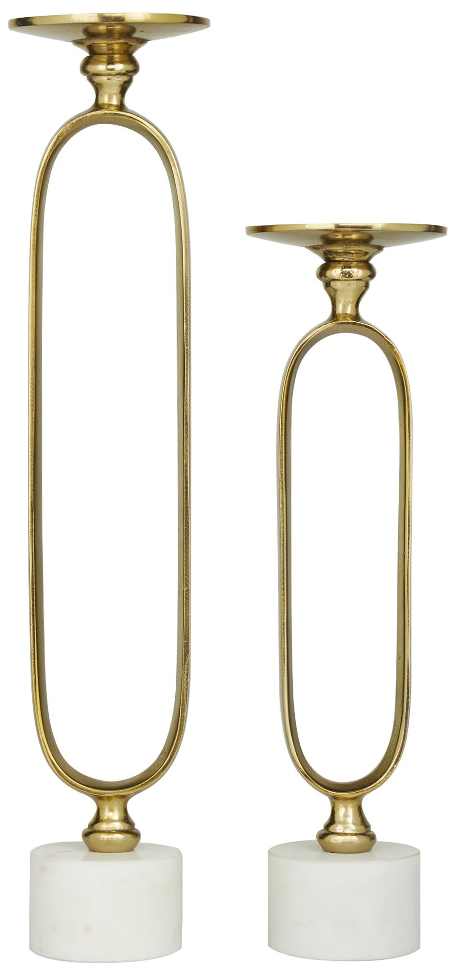 Image 5 Gold Aluminum Metal Modern Candle Holder more views