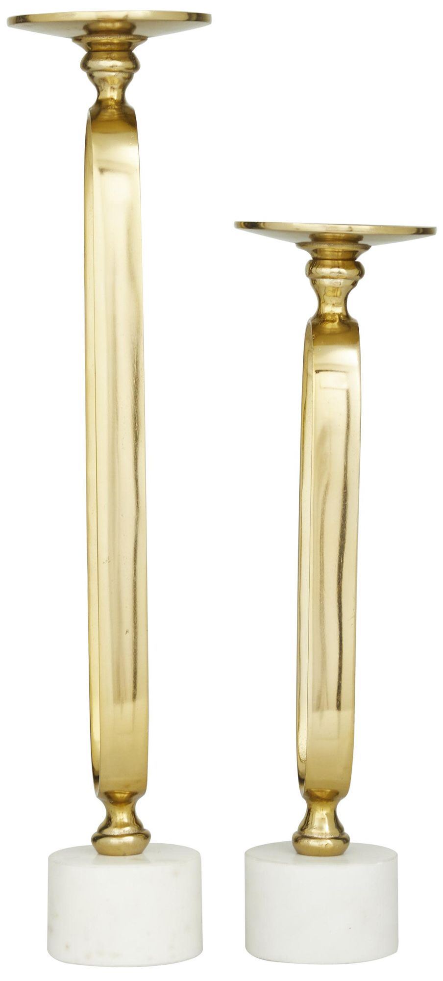 Image 6 Gold Aluminum Metal Modern Candle Holder more views