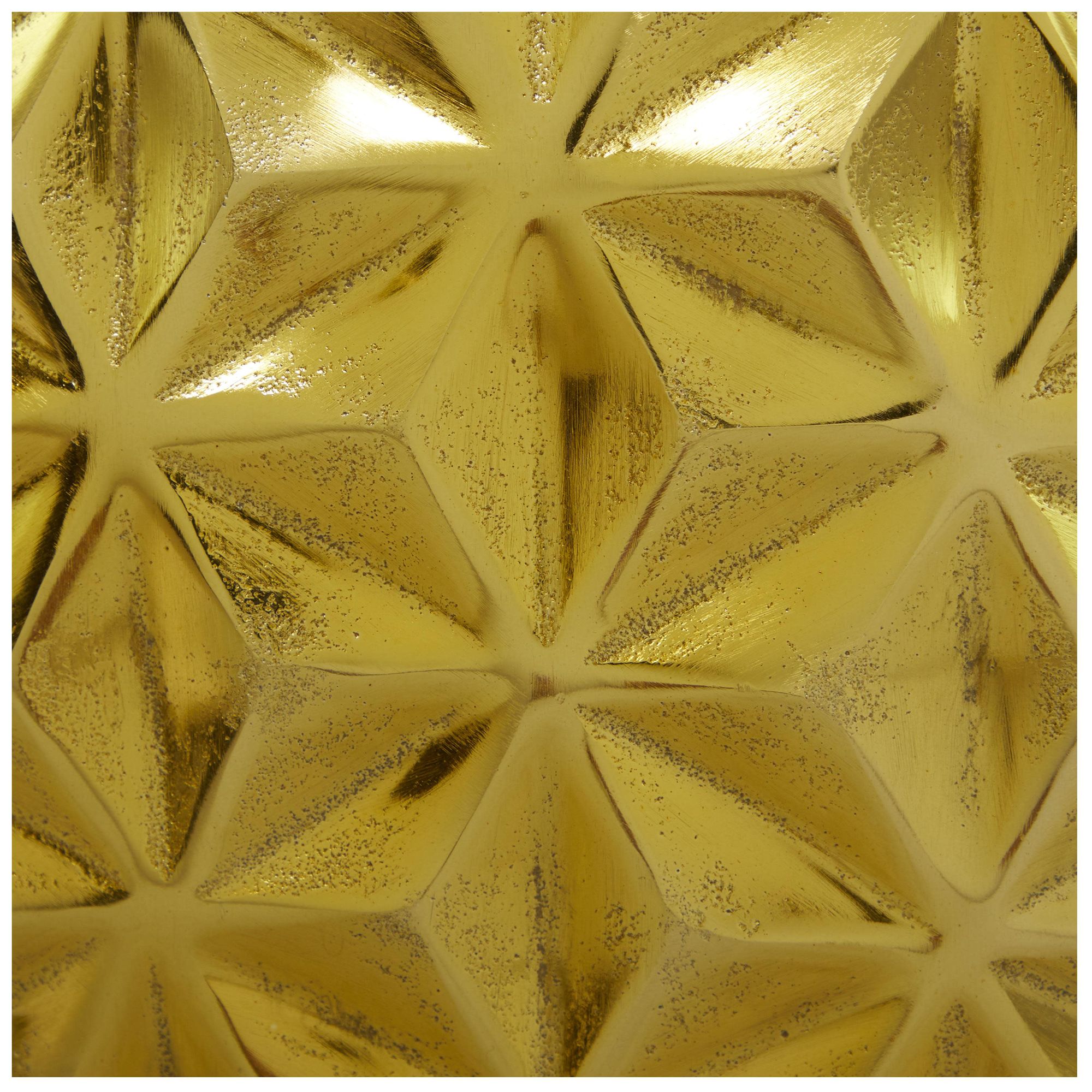 Image 3 Gold Aluminum Metal Modern Vase, 14" x 5" x 13" more views