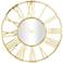 Gold Aluminum Metal Modern Wall Clock, 35" x 2" x 35"