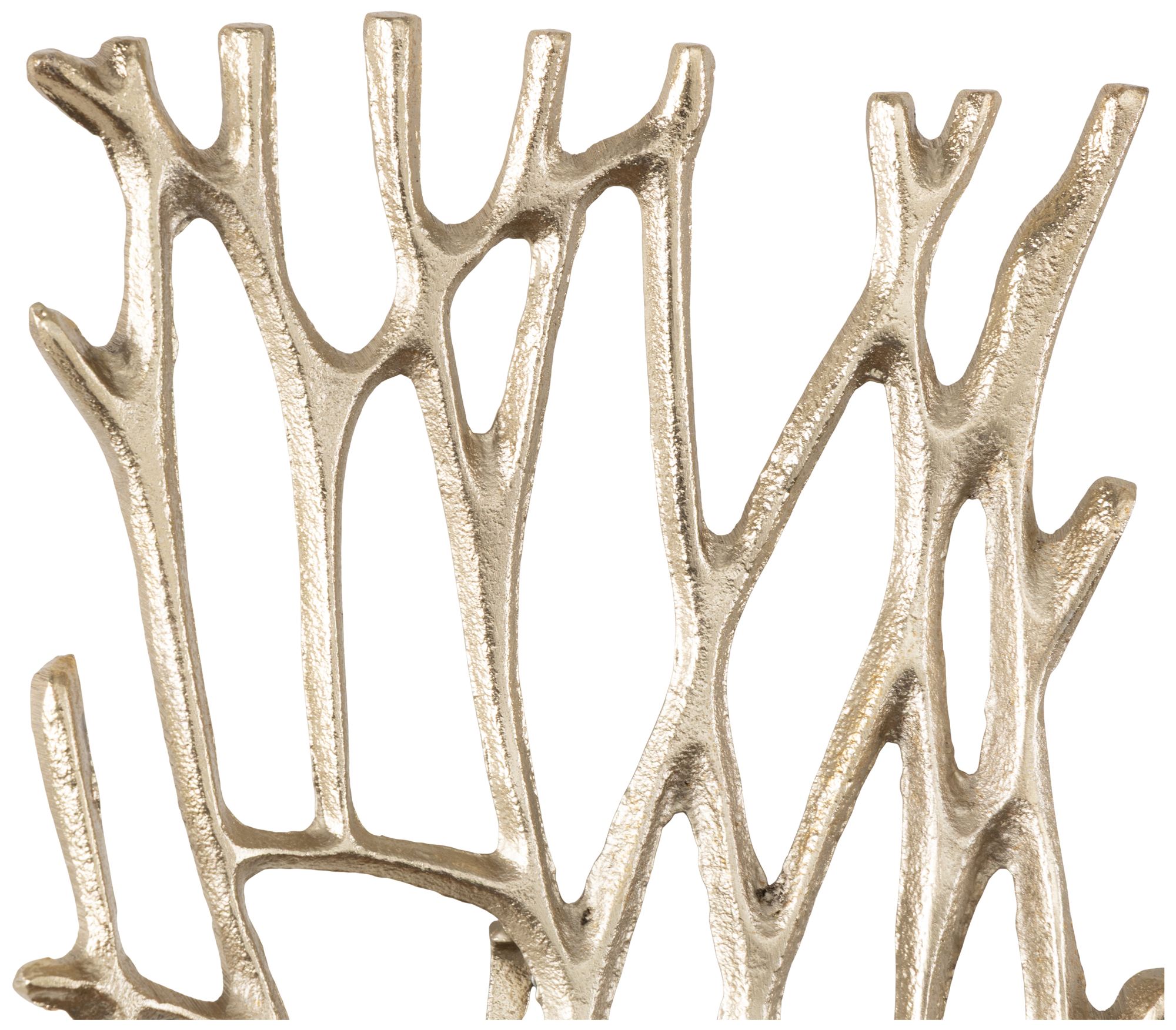 Image 4 Gold Aluminum Metal Modern Wall Decor, S/2 11"W, 33"H more views