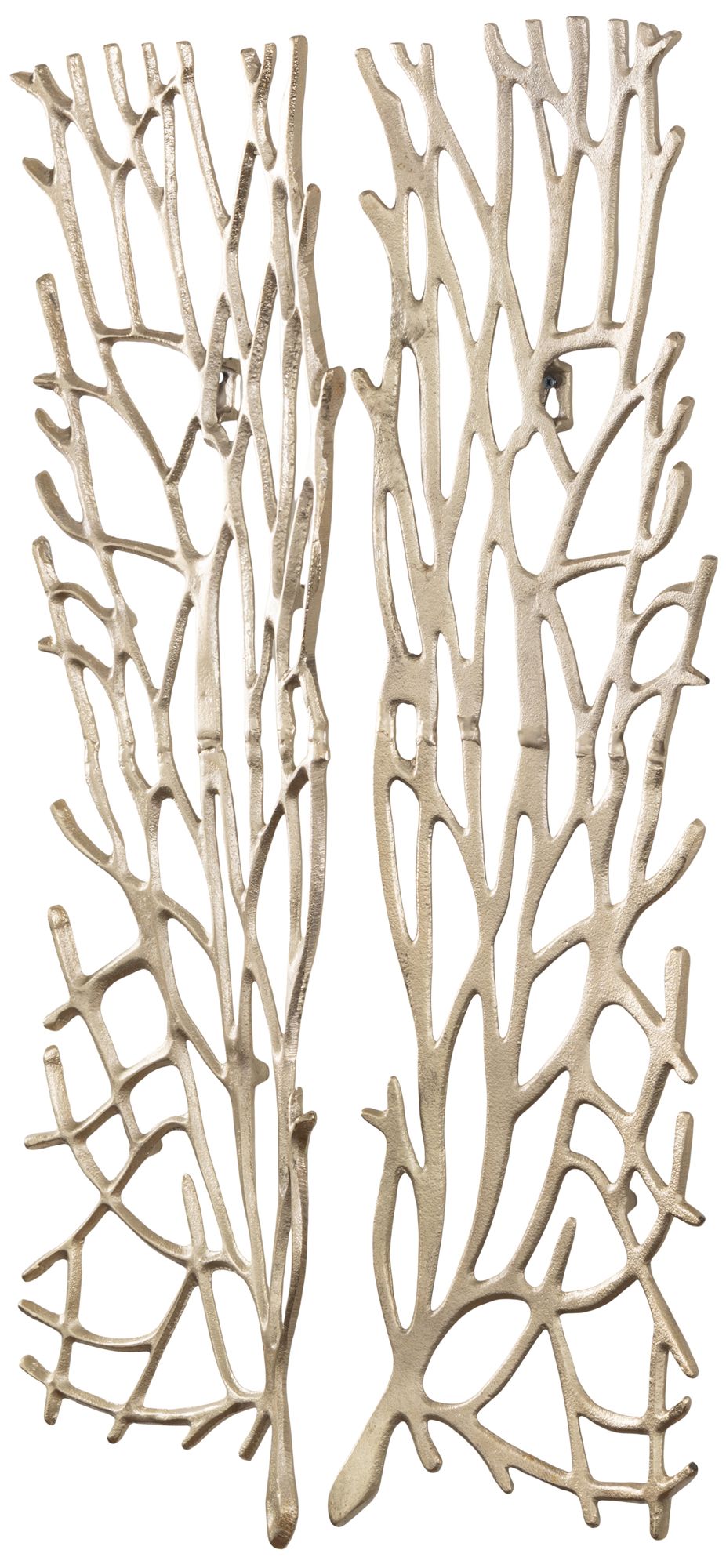 Image 6 Gold Aluminum Metal Modern Wall Decor, S/2 11"W, 33"H more views