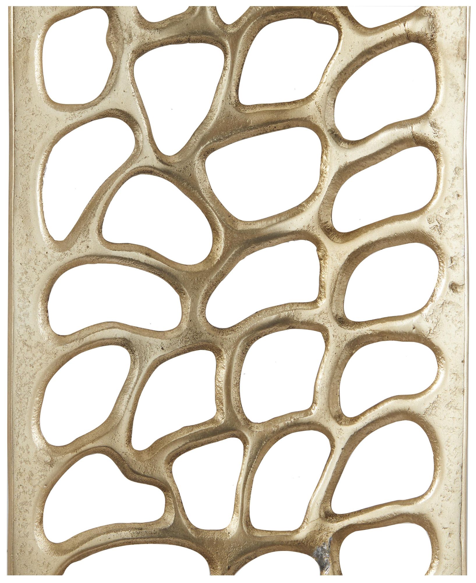 Image 3 Gold Aluminum Metal Modern Wall Decor, S/2 7"W, 22"H more views