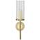 Gold Aluminum Metal Modern Wall Sconce, 6" x 7" x 23"