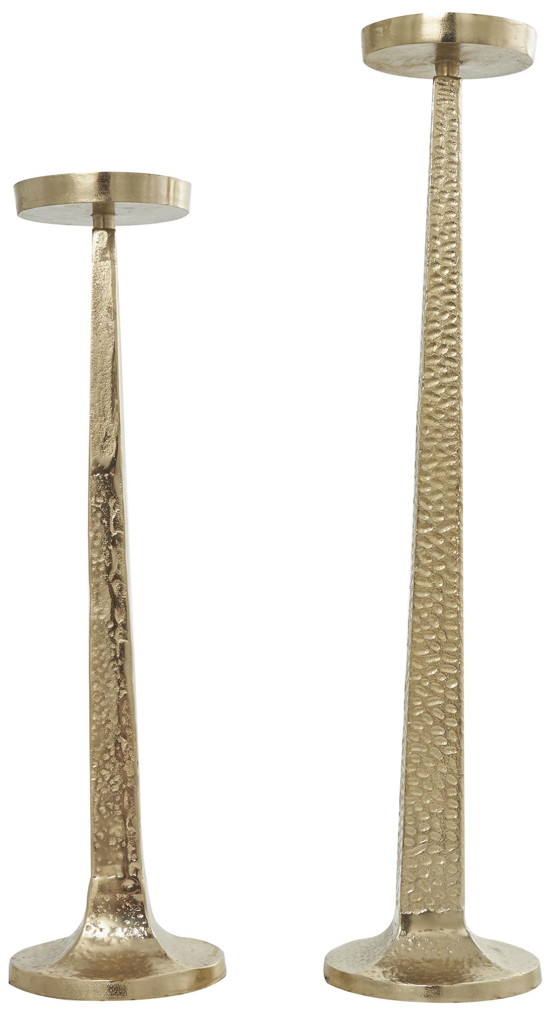 Image 5 Gold Aluminum Metal Traditional Candle H more views