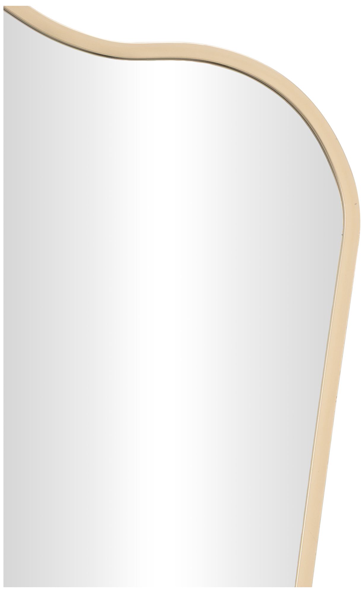 Image 3 Gold Aluminum Metal Transitional Wall Mirror, 20" x 1" x 35" more views