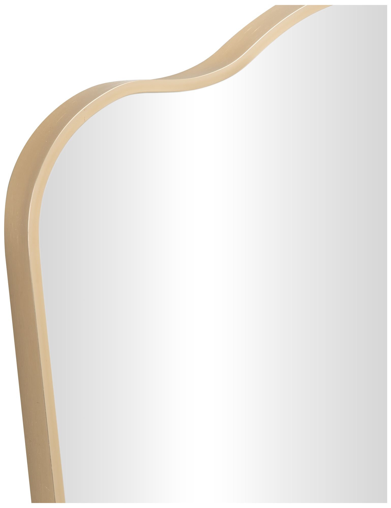 Image 4 Gold Aluminum Metal Transitional Wall Mirror, 20" x 1" x 35" more views