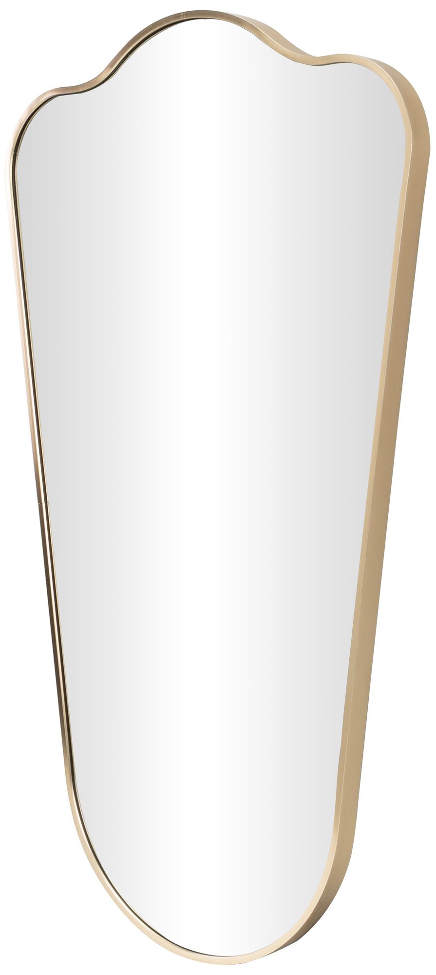 Image 6 Gold Aluminum Metal Transitional Wall Mirror, 20" x 1" x 35" more views