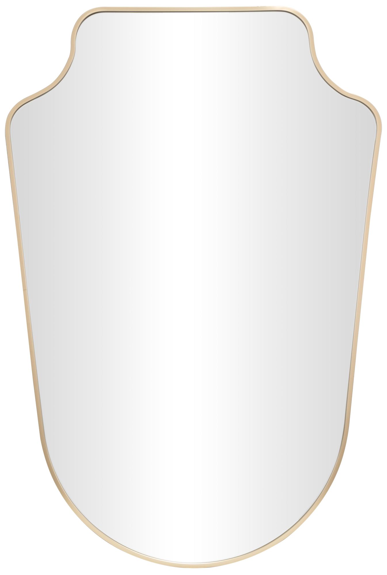 Image 2 Gold Aluminum Metal Transitional Wall Mirror, 24" x 1" x 36"