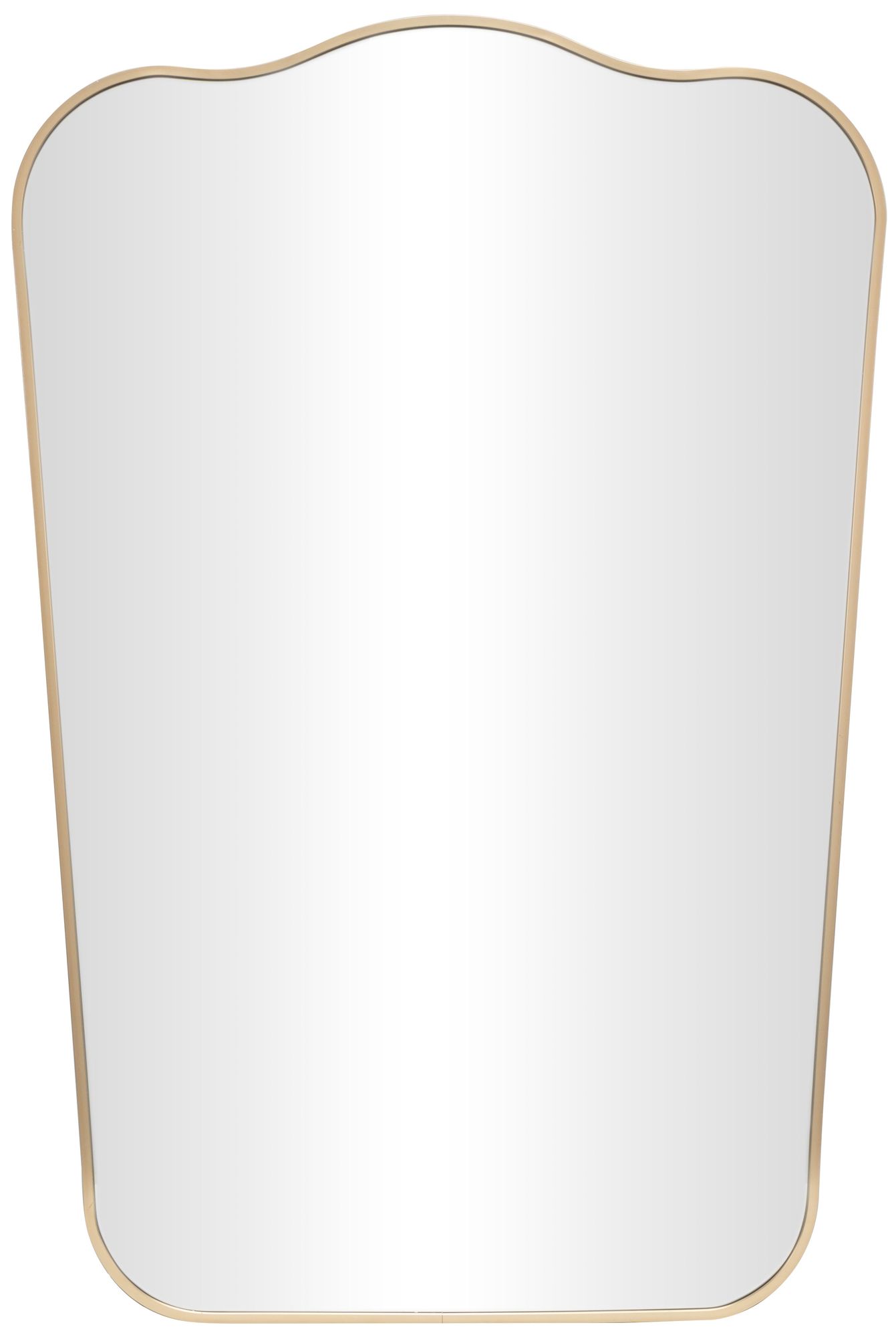 Image 2 Gold Aluminum Metal Transitional Wall Mirror, 24" x 1" x 36"