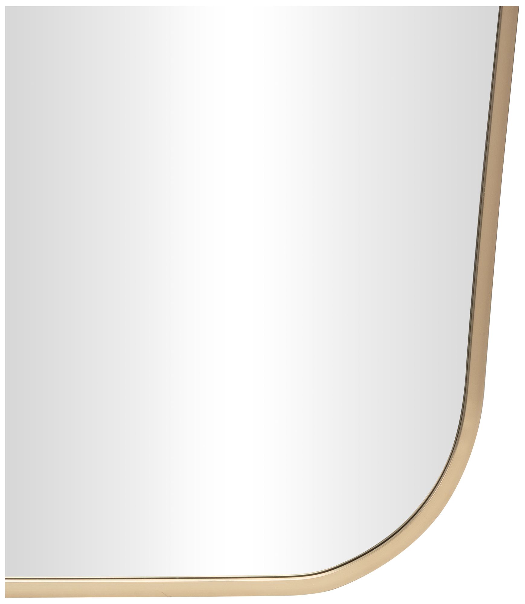 Image 3 Gold Aluminum Metal Transitional Wall Mirror, 24" x 1" x 36" more views