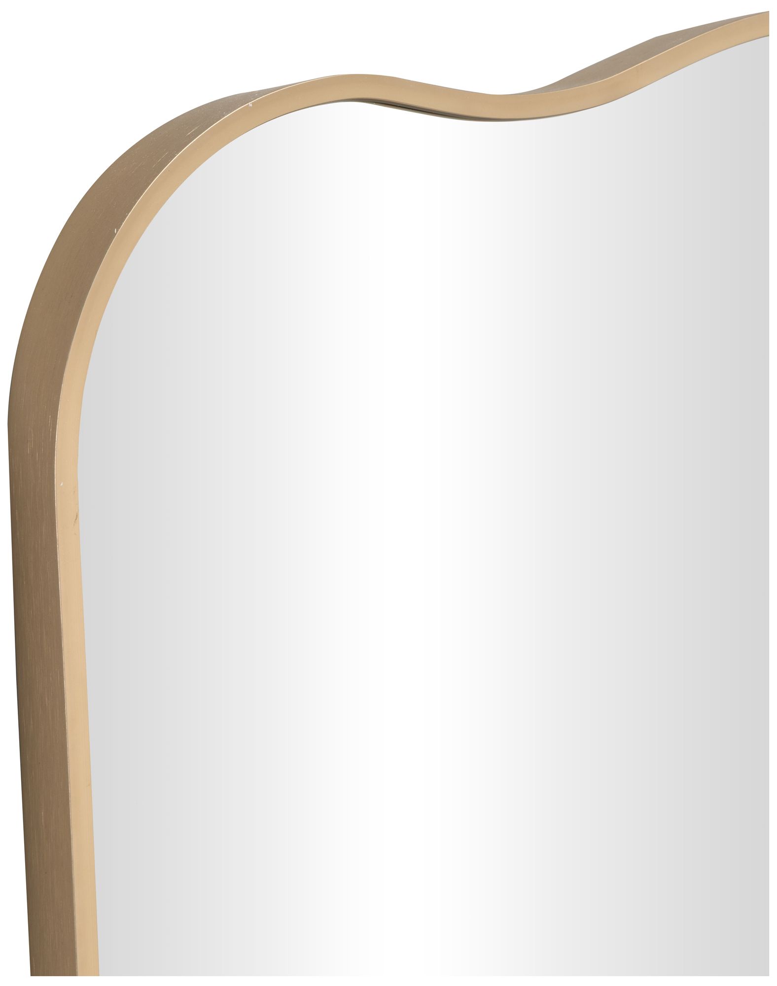 Image 4 Gold Aluminum Metal Transitional Wall Mirror, 24" x 1" x 36" more views