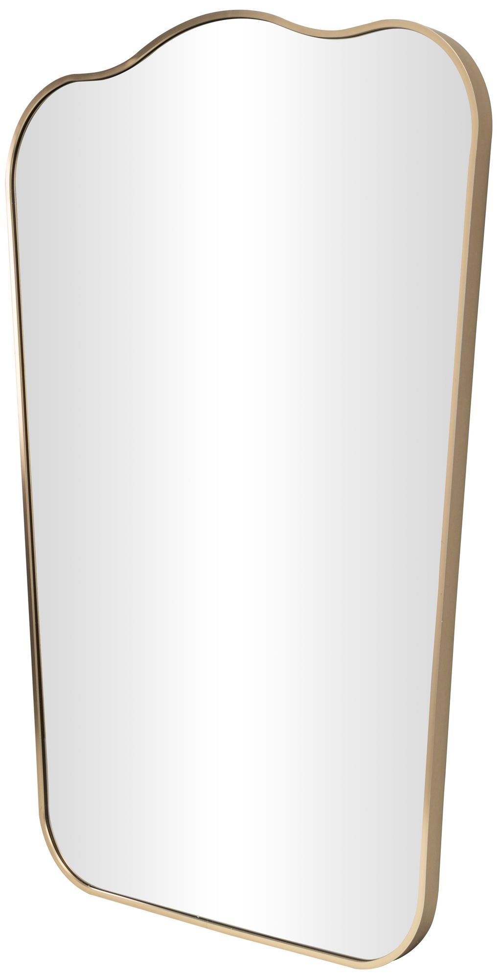 Image 6 Gold Aluminum Metal Transitional Wall Mirror, 24" x 1" x 36" more views