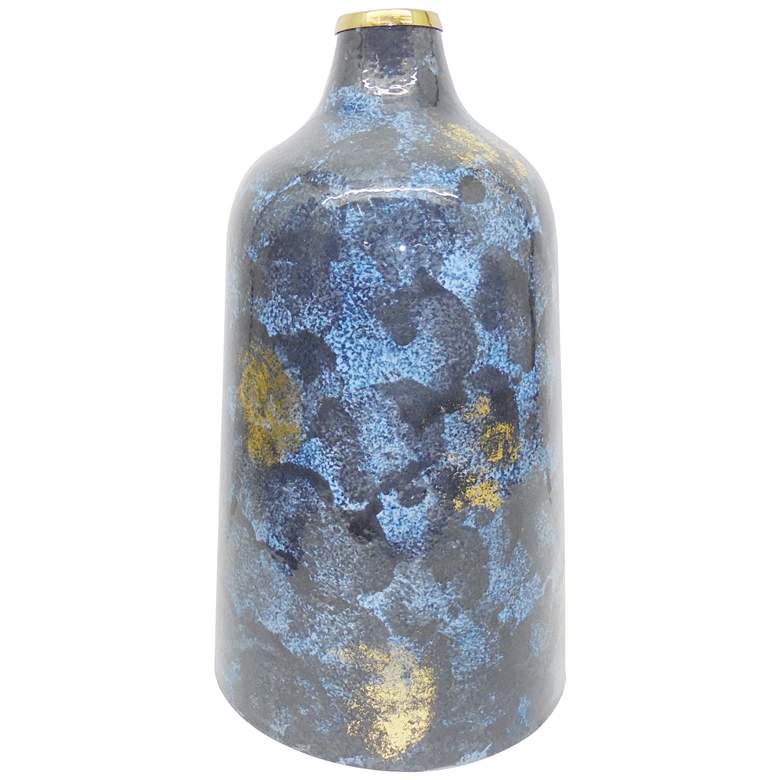 Image 1 Gold &#38; Blue Vase