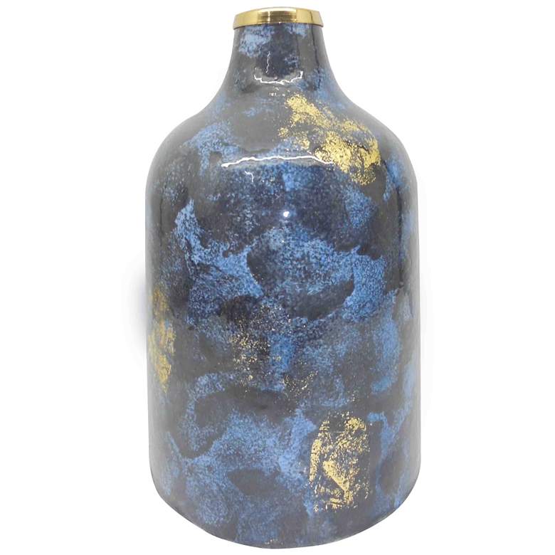 Image 1 Gold &#38; Blue Vase