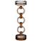 Gold and Silver Links 19" High Small Pillar Candle Holder