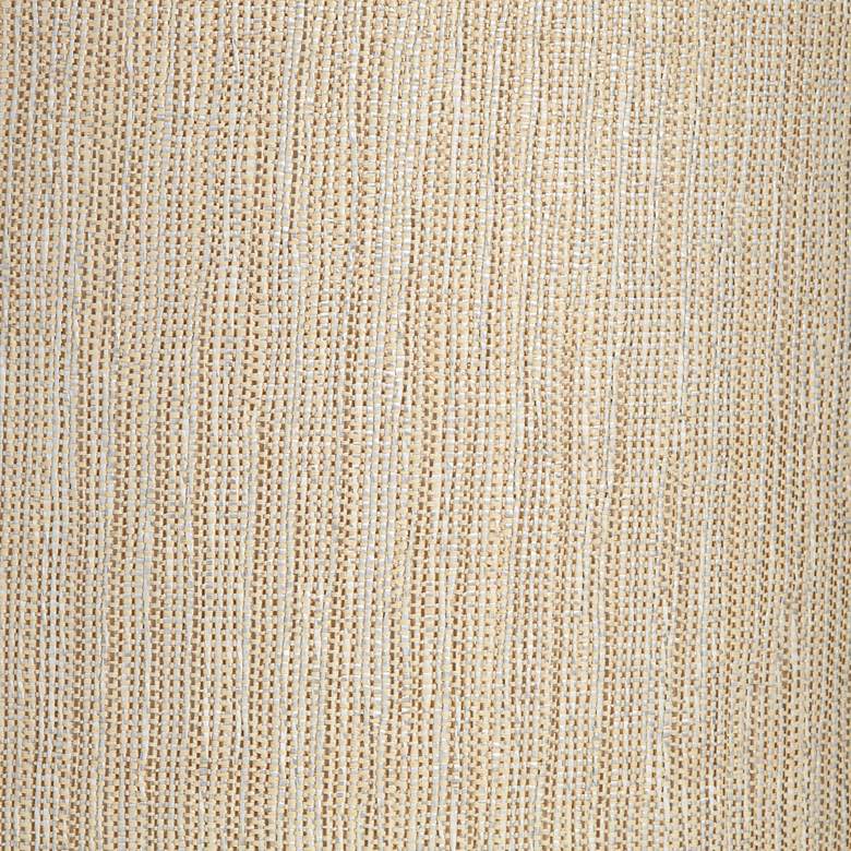 Image 2 Gold and Silver Plastic Weave Drum Shade 15x15x11 (Spider) more views