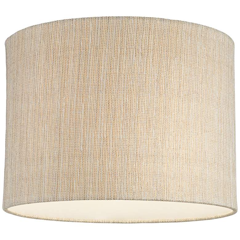 Image 3 Gold and Silver Plastic Weave Drum Shade 15x15x11 (Spider) more views