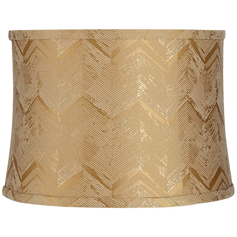 Image 1 Gold Banqiao Fabric Drum Lamp Shade 13x14x10 (Spider)