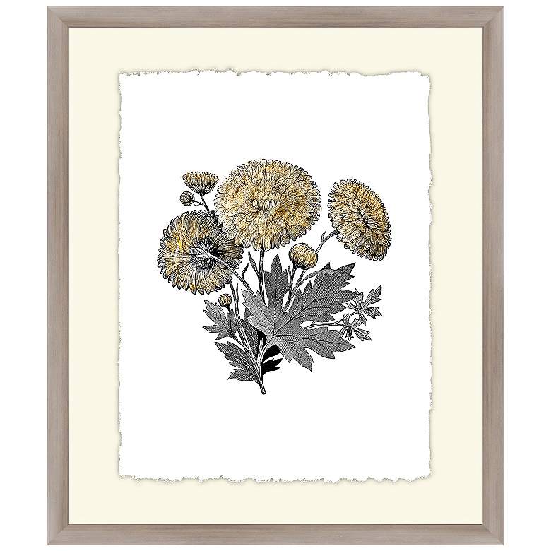 Image 1 Gold Bouquet I 25 1/2 inch High Framed Giclee Wall Art