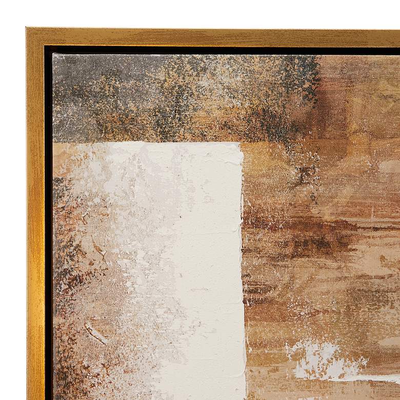 Image 4 Gold Canvas Abstract 47" High Framed Canvas Wall Art more views