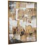 Gold Canvas Abstract 47" High Framed Canvas Wall Art in scene