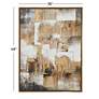 Gold Canvas Abstract 47" High Framed Canvas Wall Art in scene